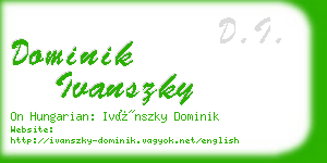 dominik ivanszky business card